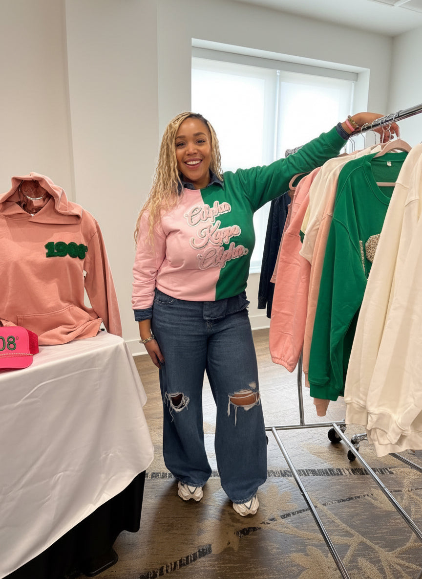 AKA® Color Block Sweatshirt Redefined