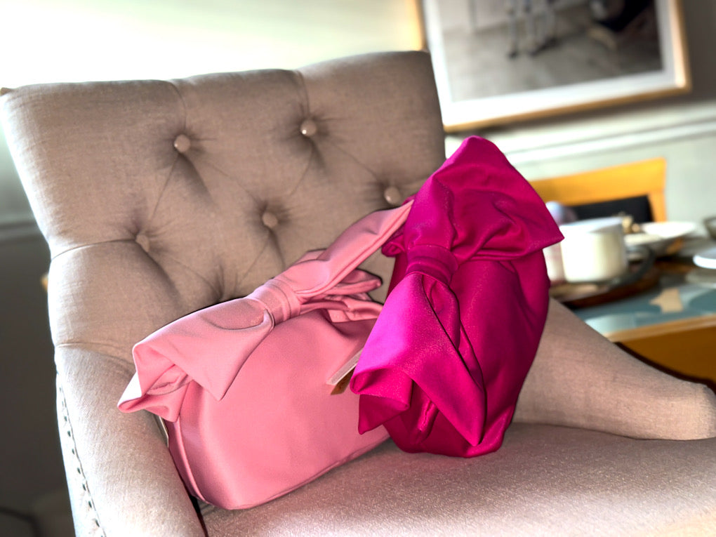 Pretty Fuchsia Bow Clutch