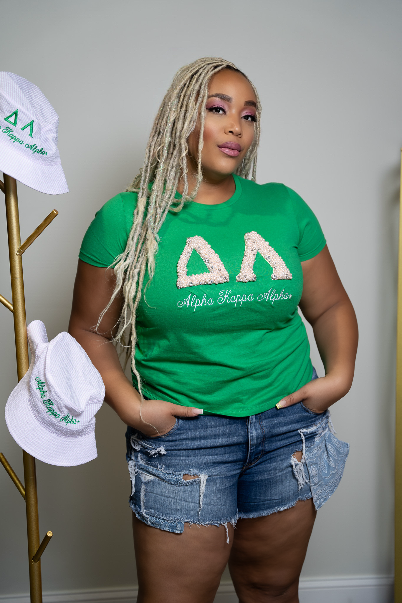 Pretty PEARLfect Custom Chapter Green Tee Shirt