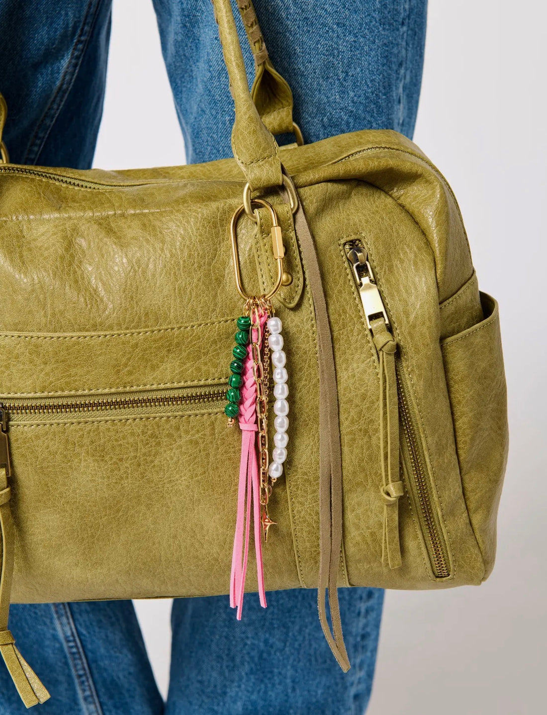 Pretty Pink & Pearl Tassel Bag Cham