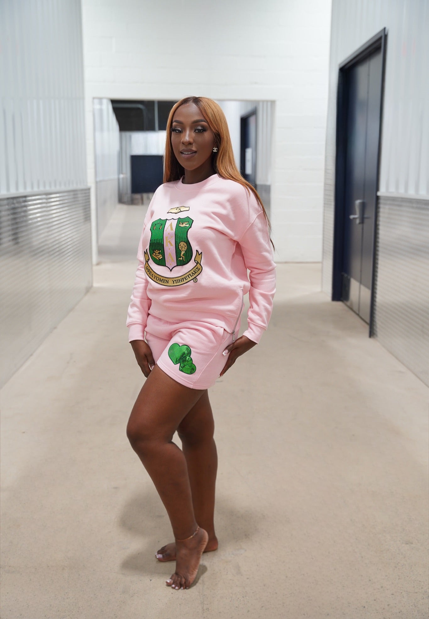 Soft Girl Era Sequin Shield Sweatshirt