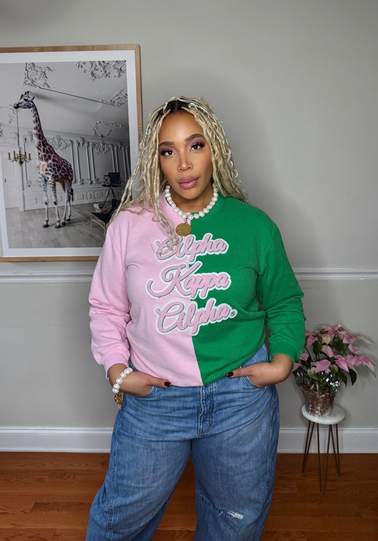 AKA® Color Block Sweatshirt Redefined