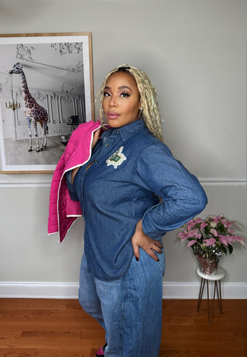 AKA® Denim & Pearls Shirt