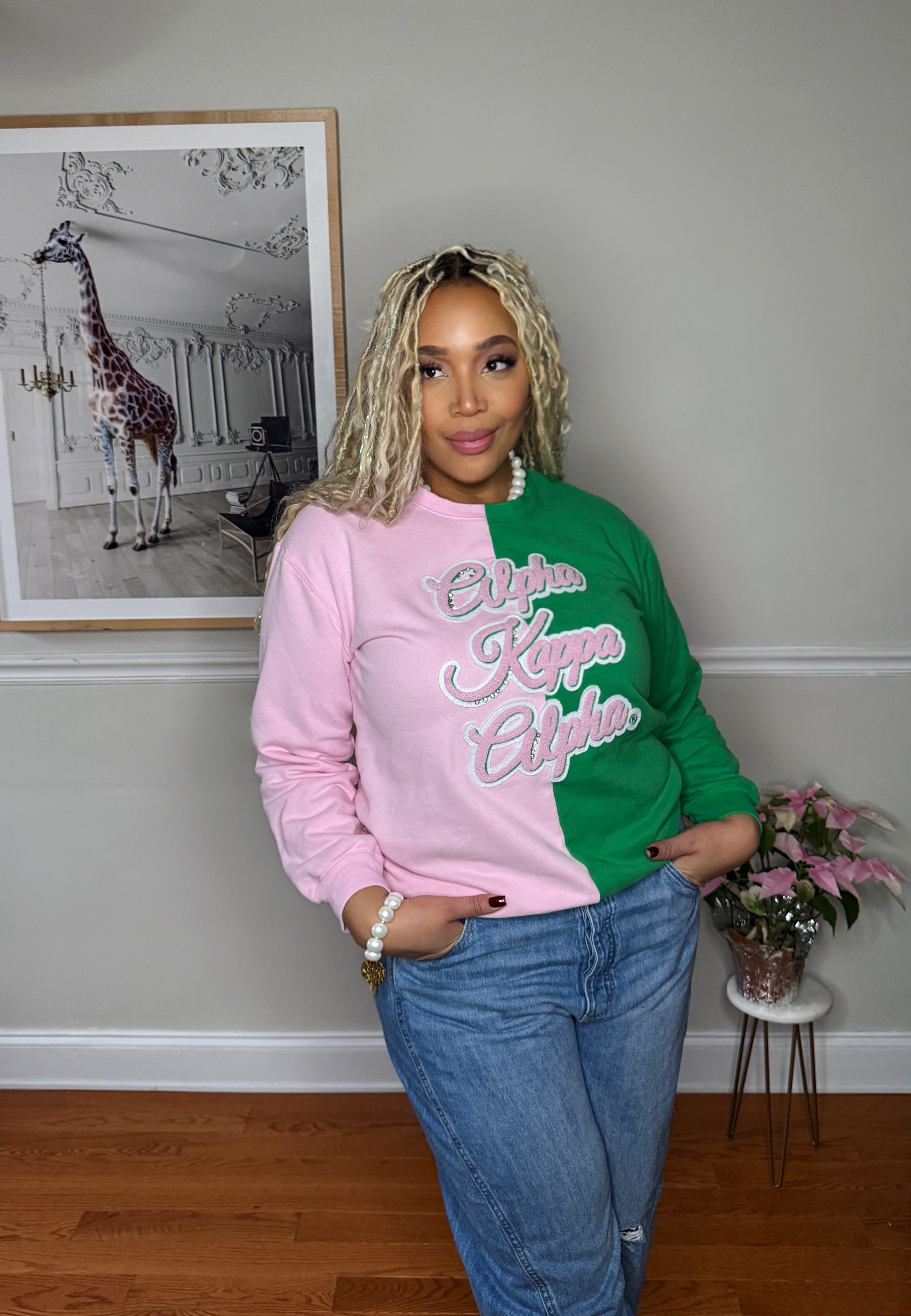 AKA® Color Block Sweatshirt Redefined