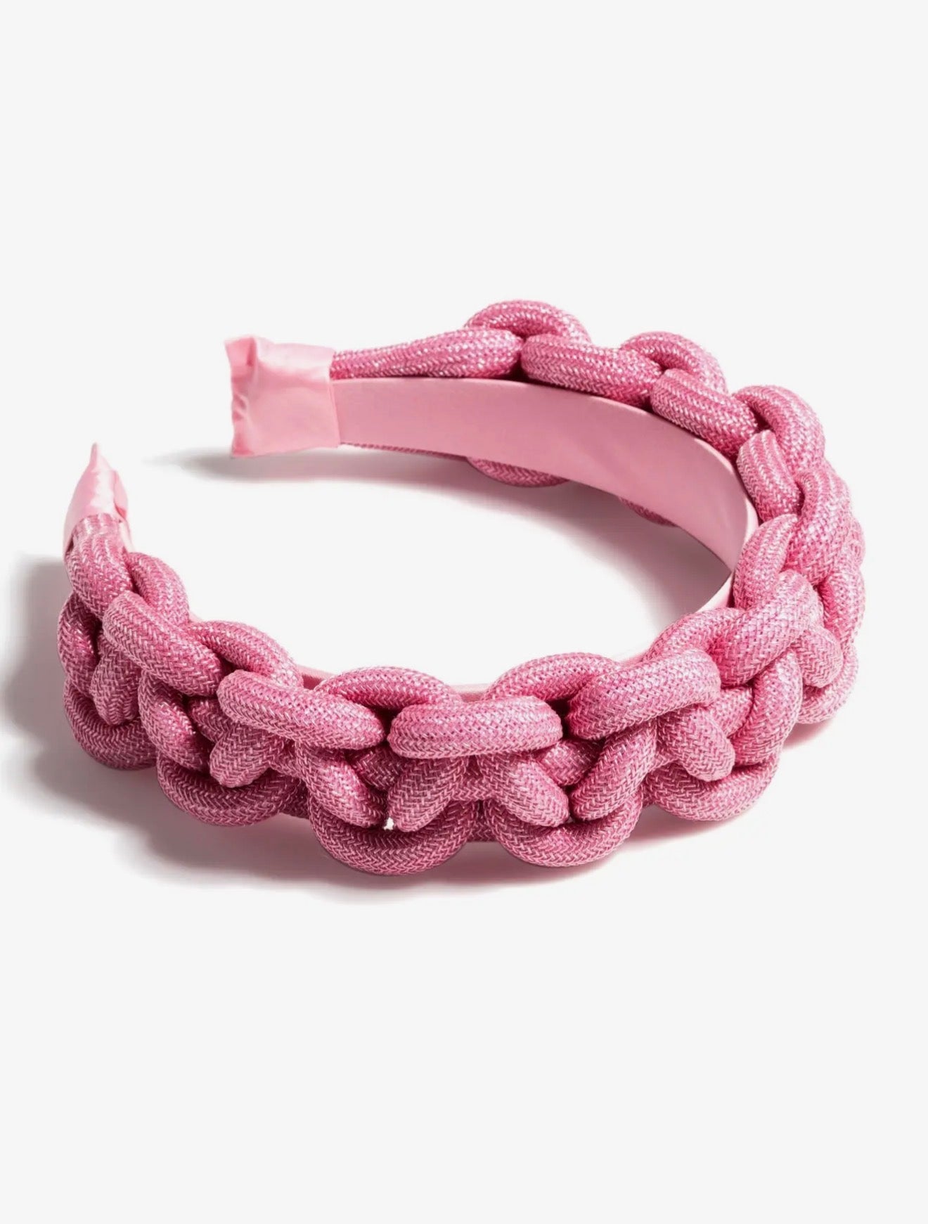 Pink Shimmer All Over Soft Braided Headband