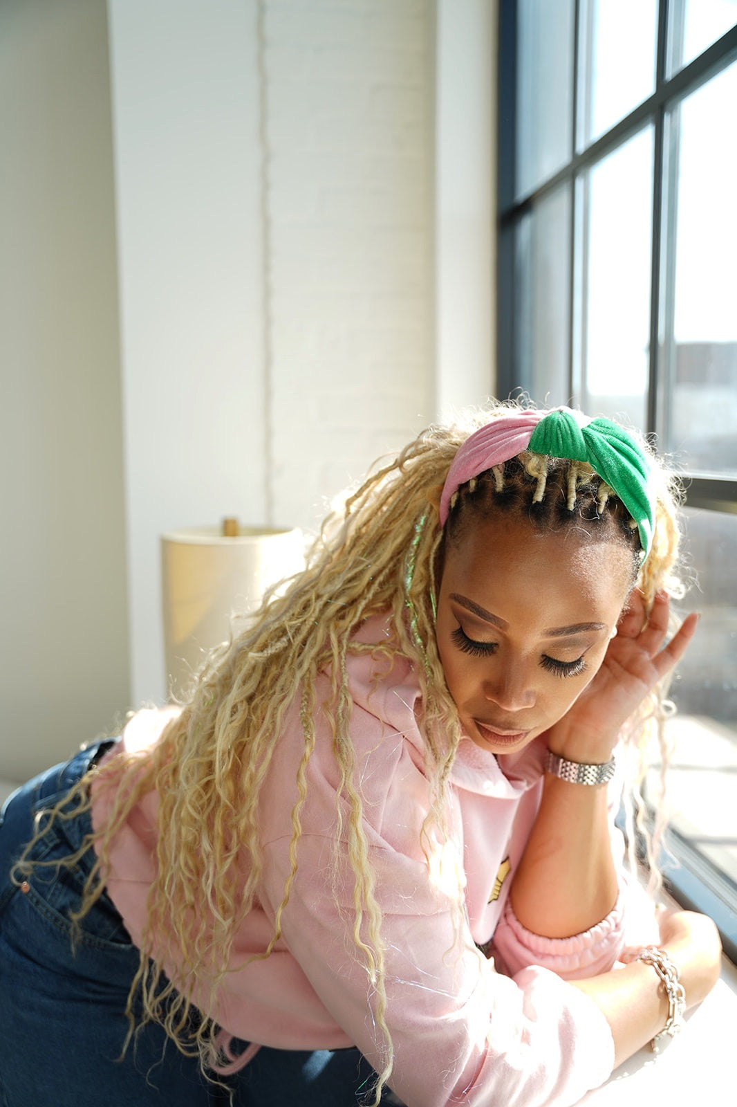 Color Block Knotted Headband