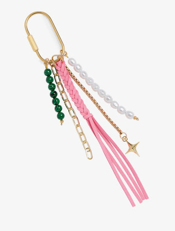 Pretty Pink & Pearl Tassel Bag Cham