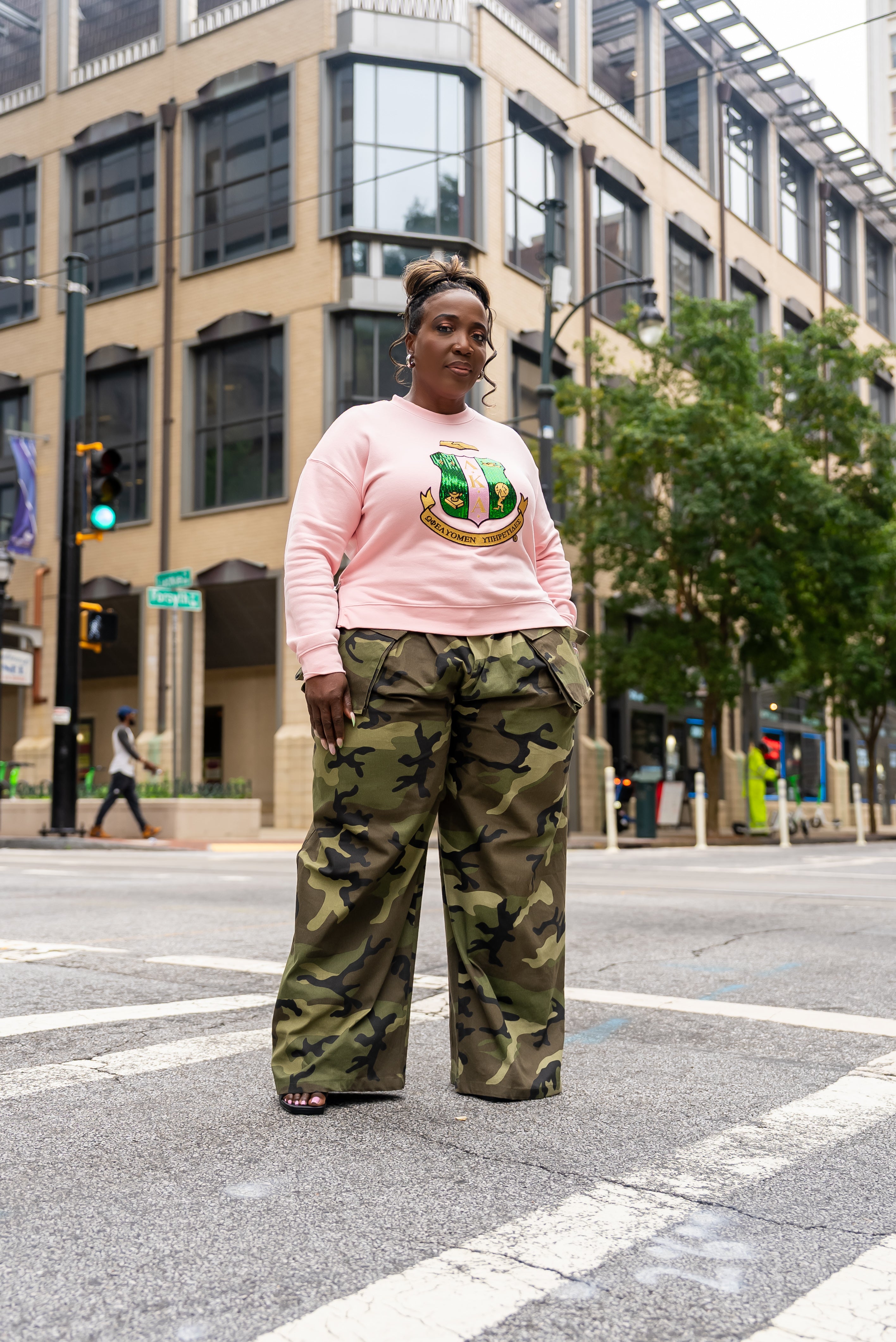 Soft Girl Era Sequin Shield Sweatshirt