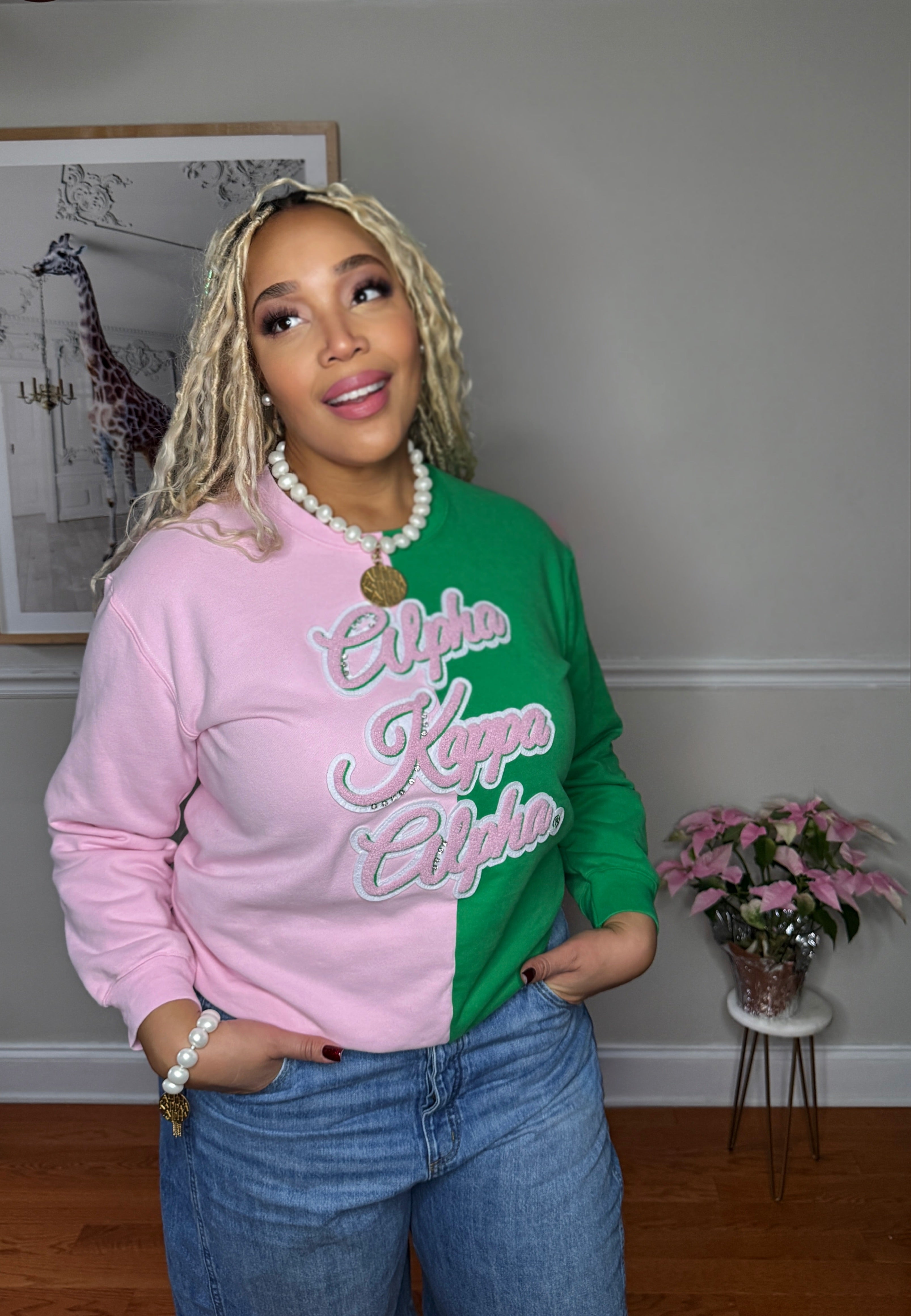 AKA® Color Block Sweatshirt Redefined