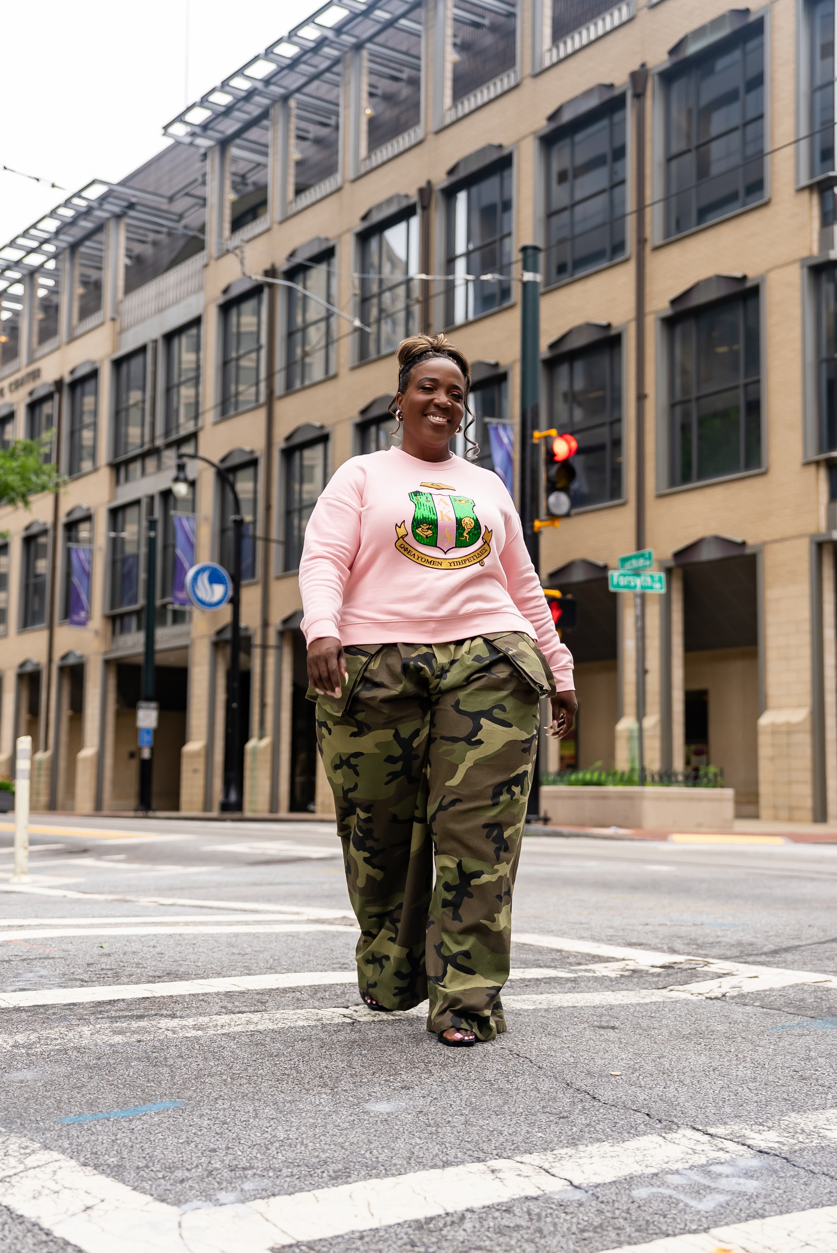 Soft Girl Era Sequin Shield Sweatshirt