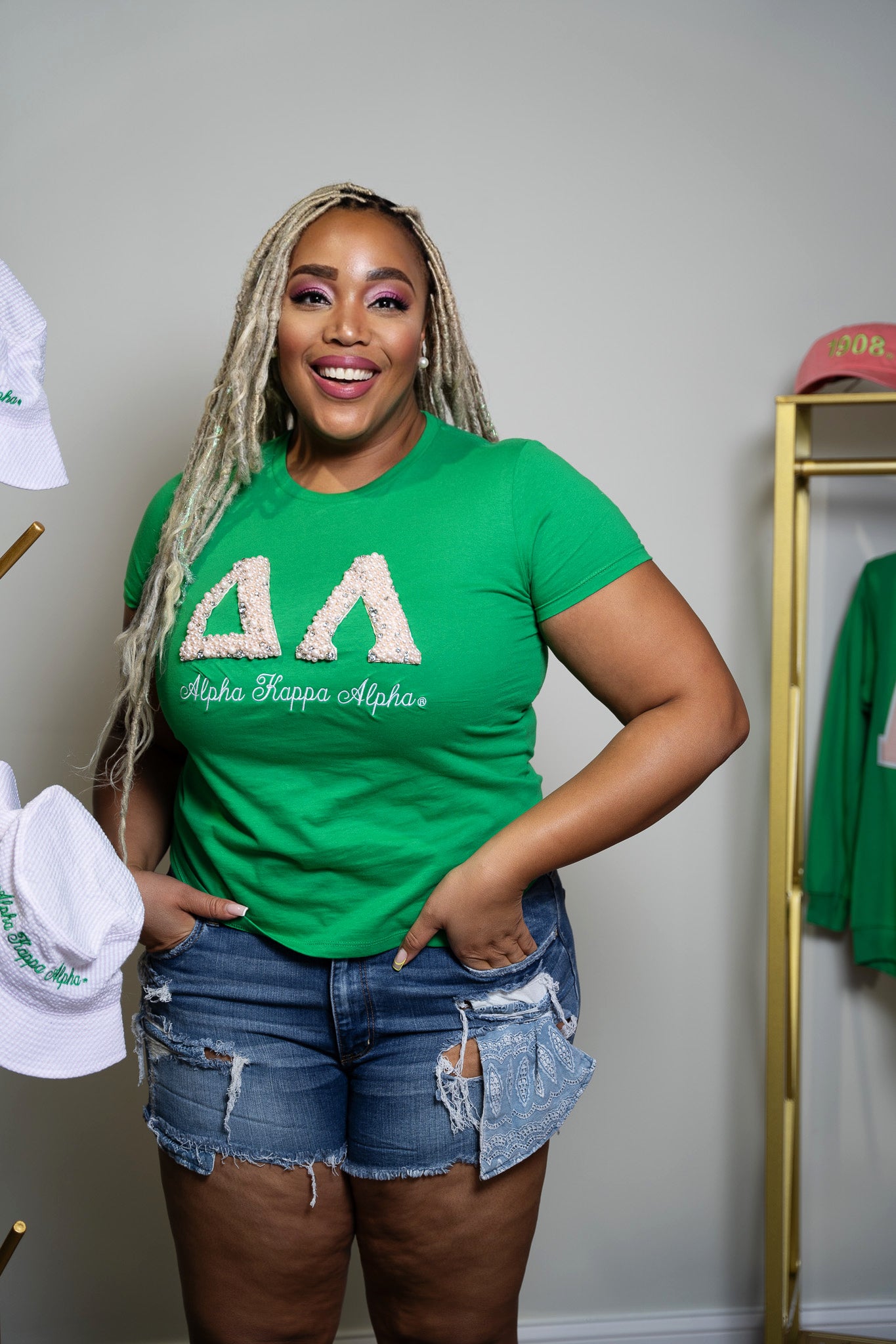 Pretty PEARLfect Custom Chapter Green Tee Shirt