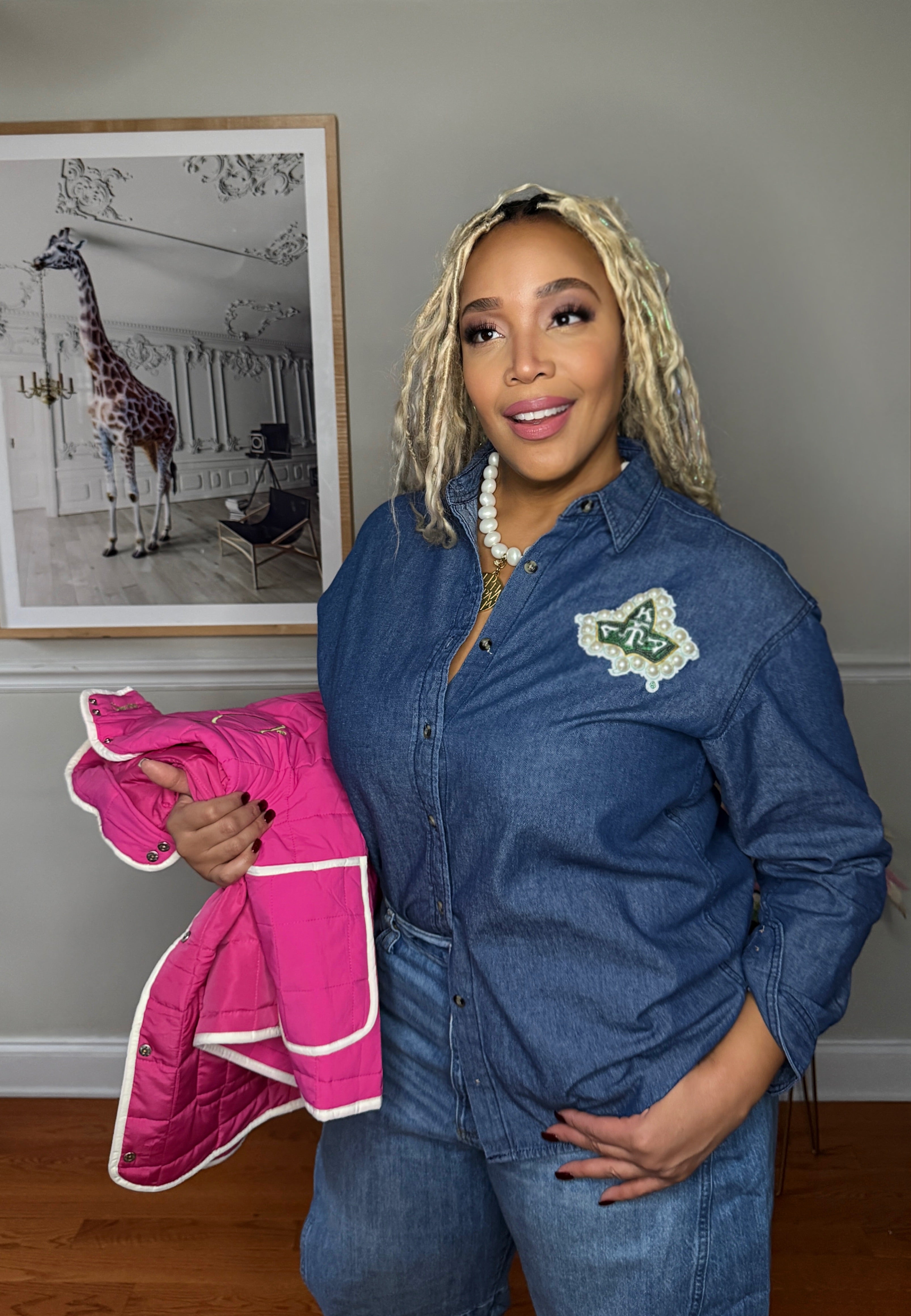 AKA® Denim & Pearls Shirt