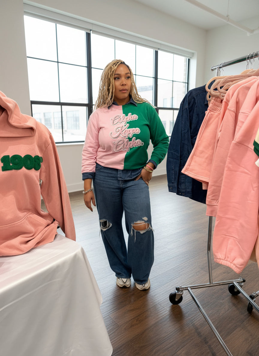 AKA® Color Block Sweatshirt Redefined