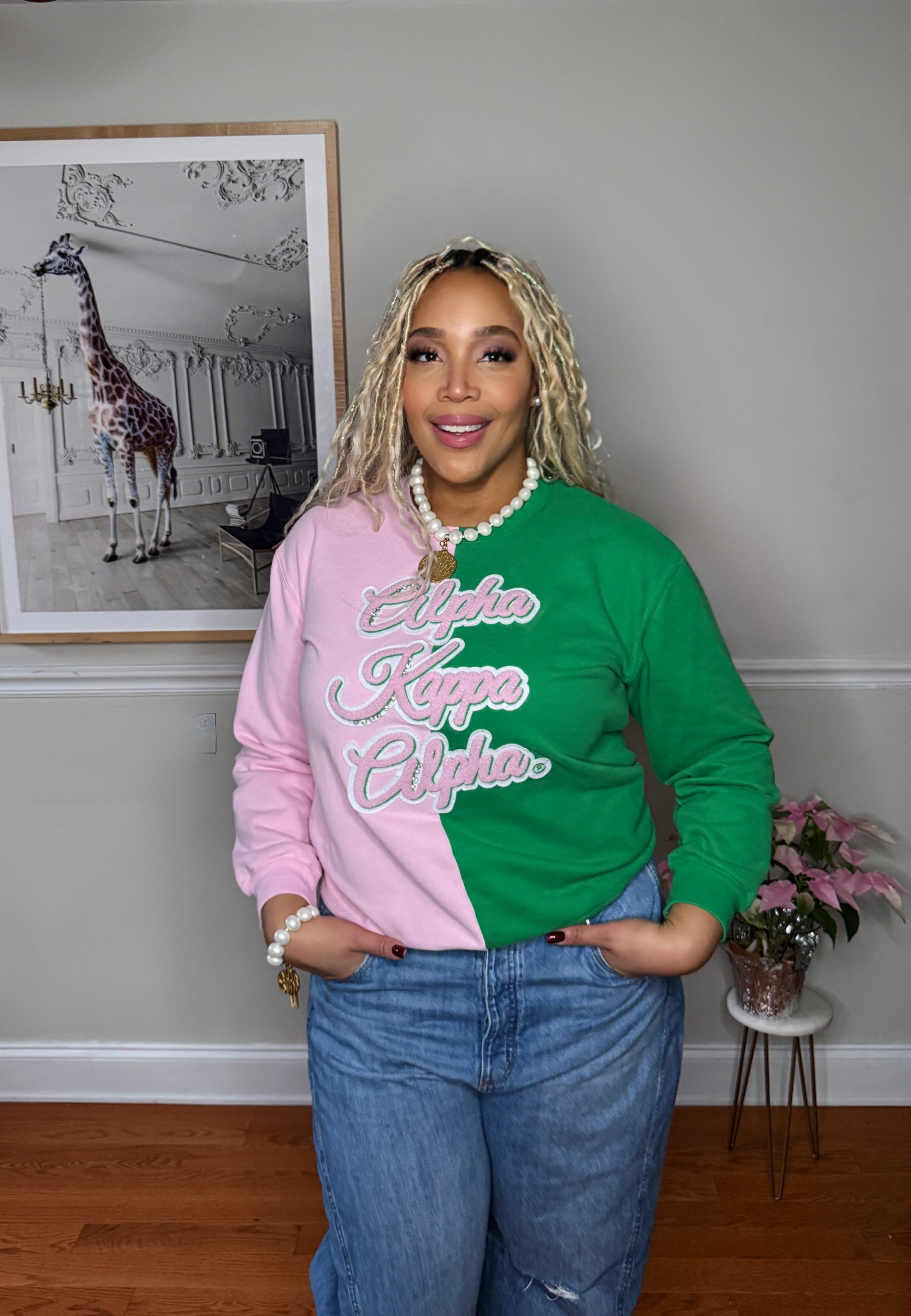 AKA® Color Block Sweatshirt Redefined