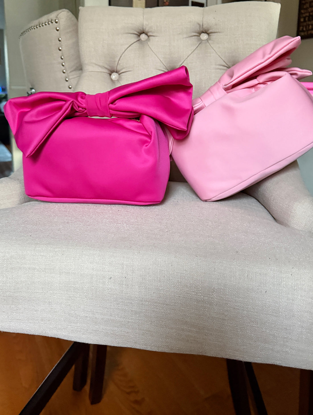 Pretty Fuchsia Bow Clutch