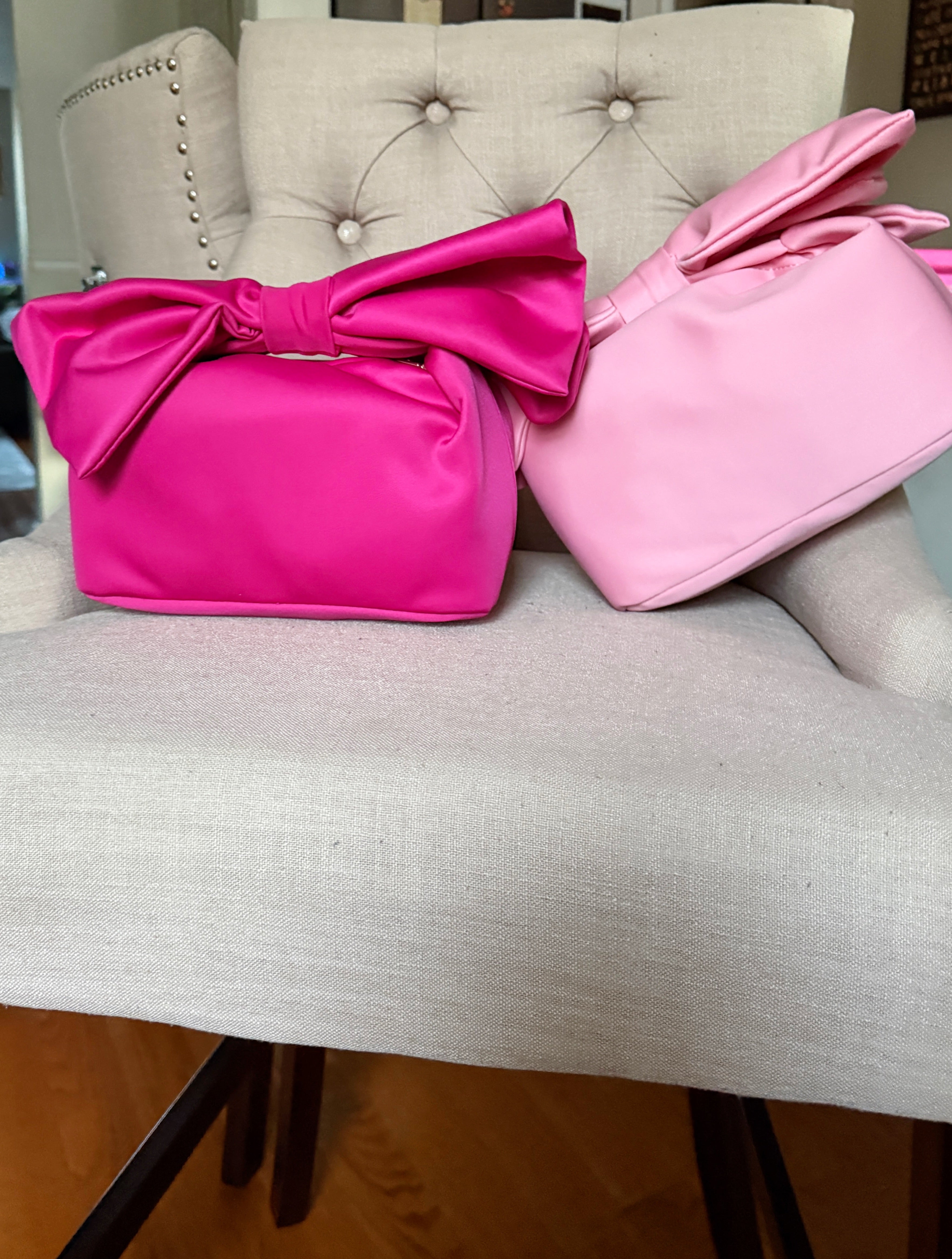 Pretty Pink Bow Clutch