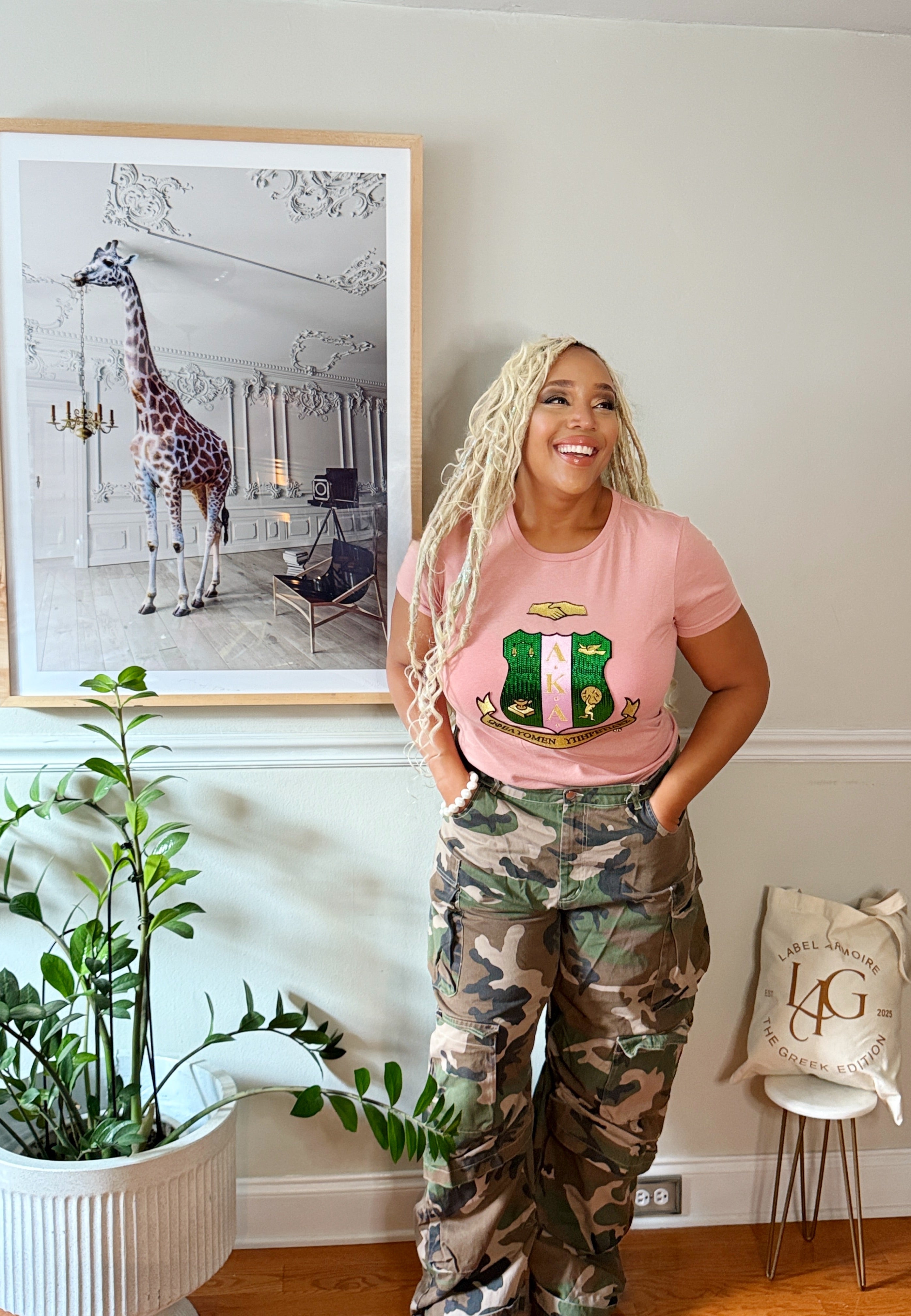 Mauvelous Sequin Shield Tee