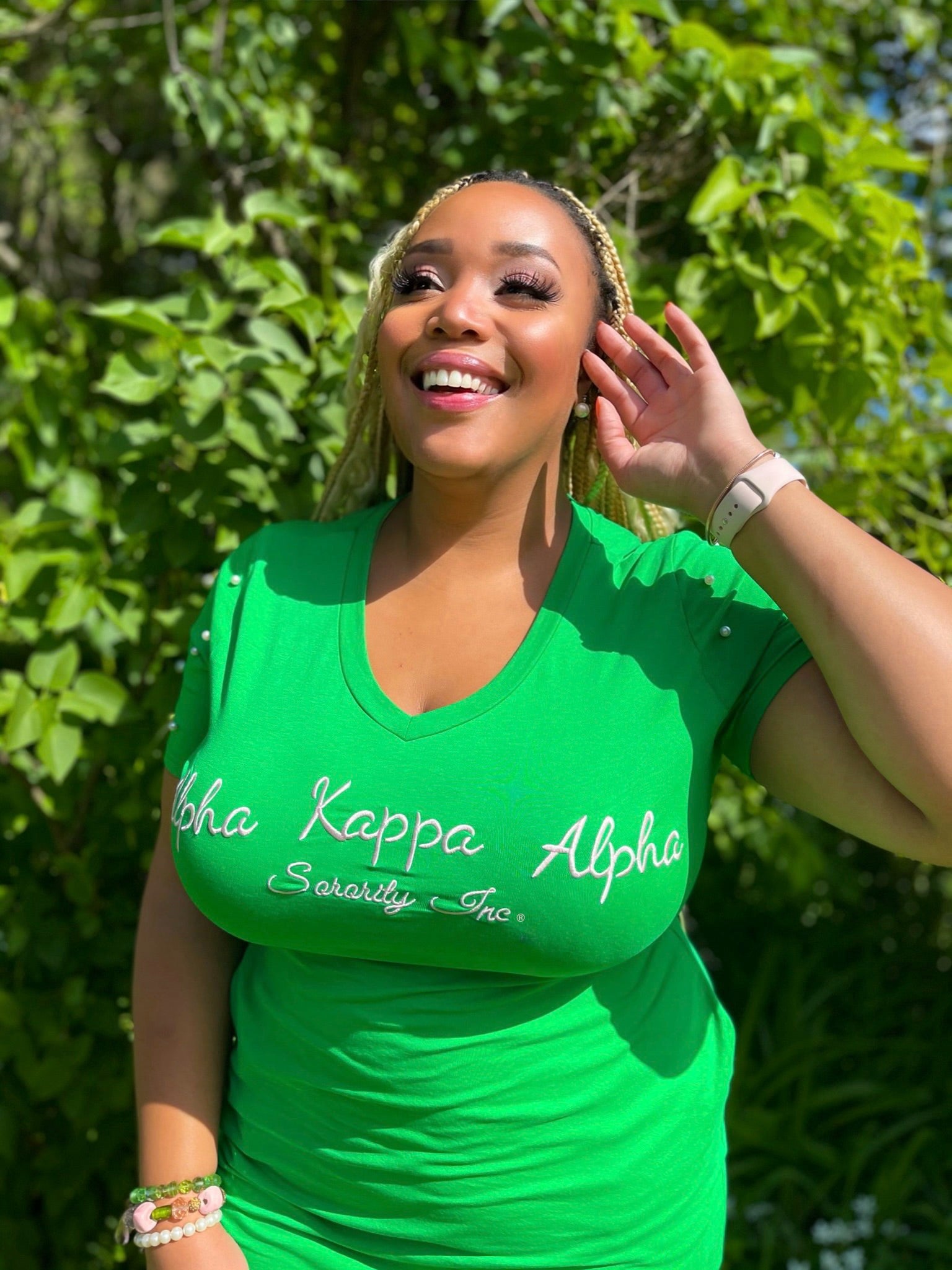 Pretty Pearlfect Green Tee Shirt Dress