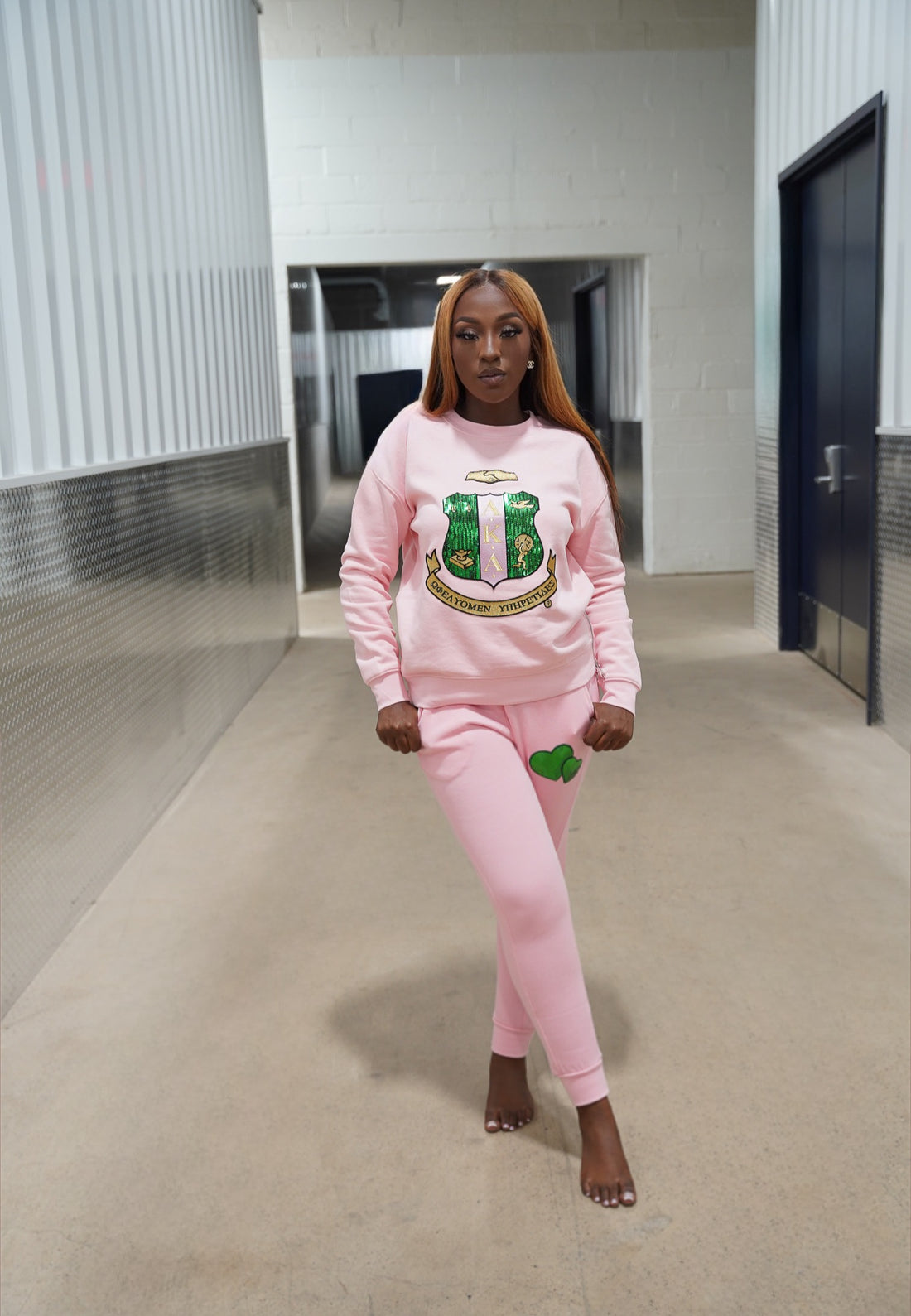 Double Heart Fitted Joggers