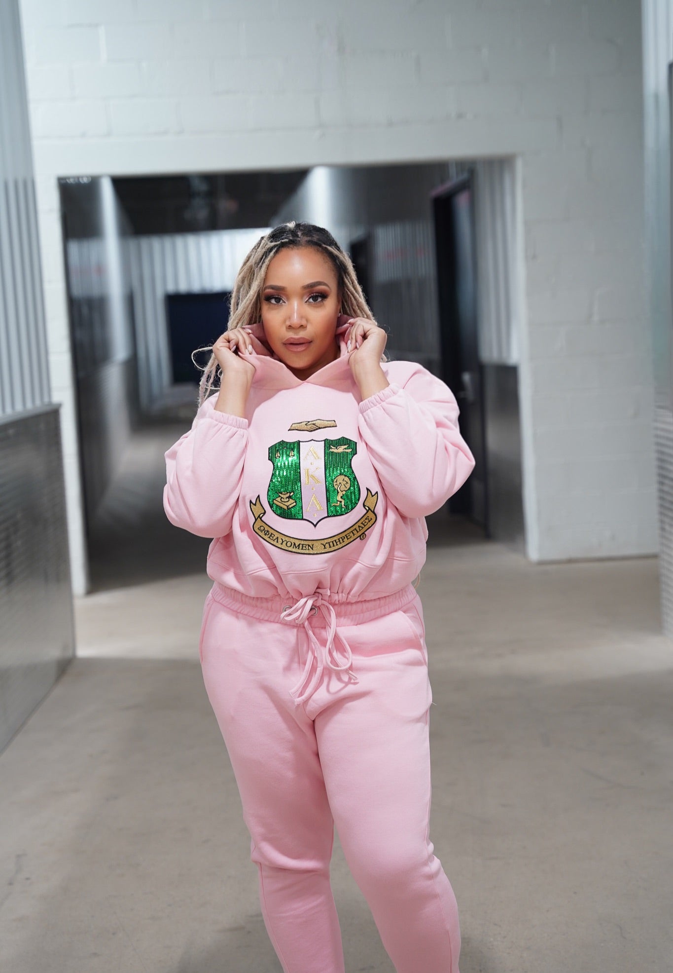 Boss Girl Era Sequin Shield Hoodie