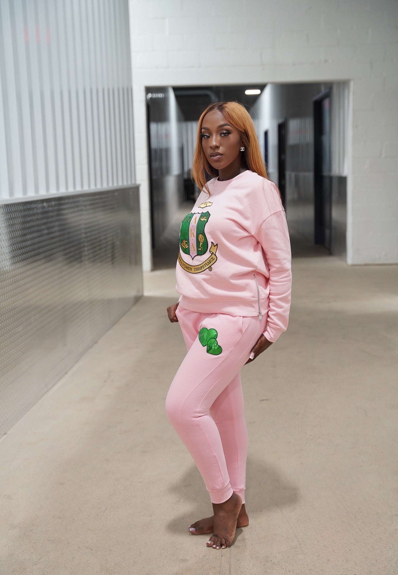 Double Heart Fitted Joggers