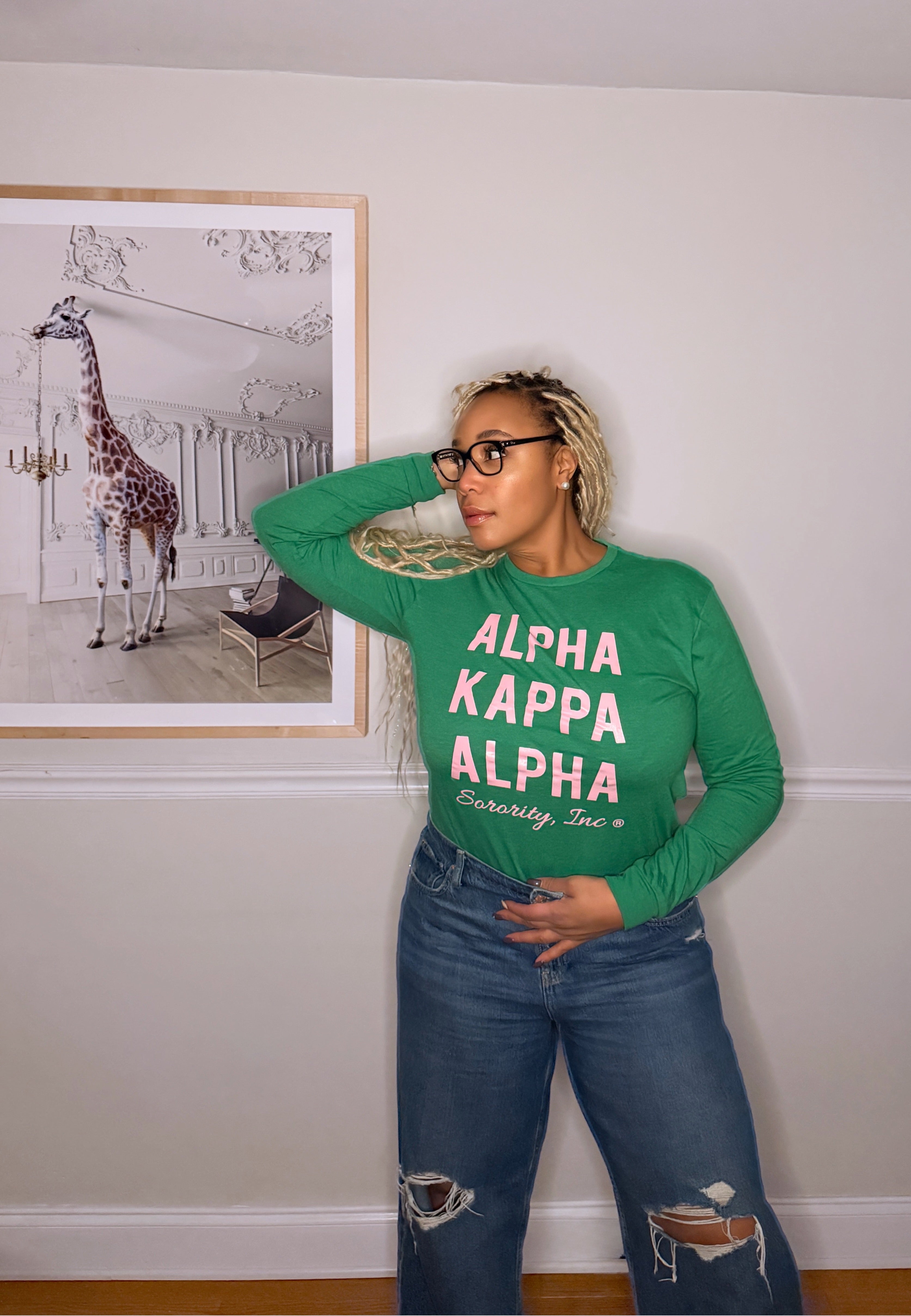 AKA® Green Essential Long Sleeve Tee