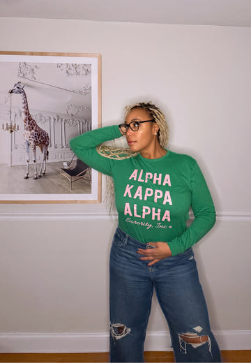 AKA® Green Essential Long Sleeve Tee