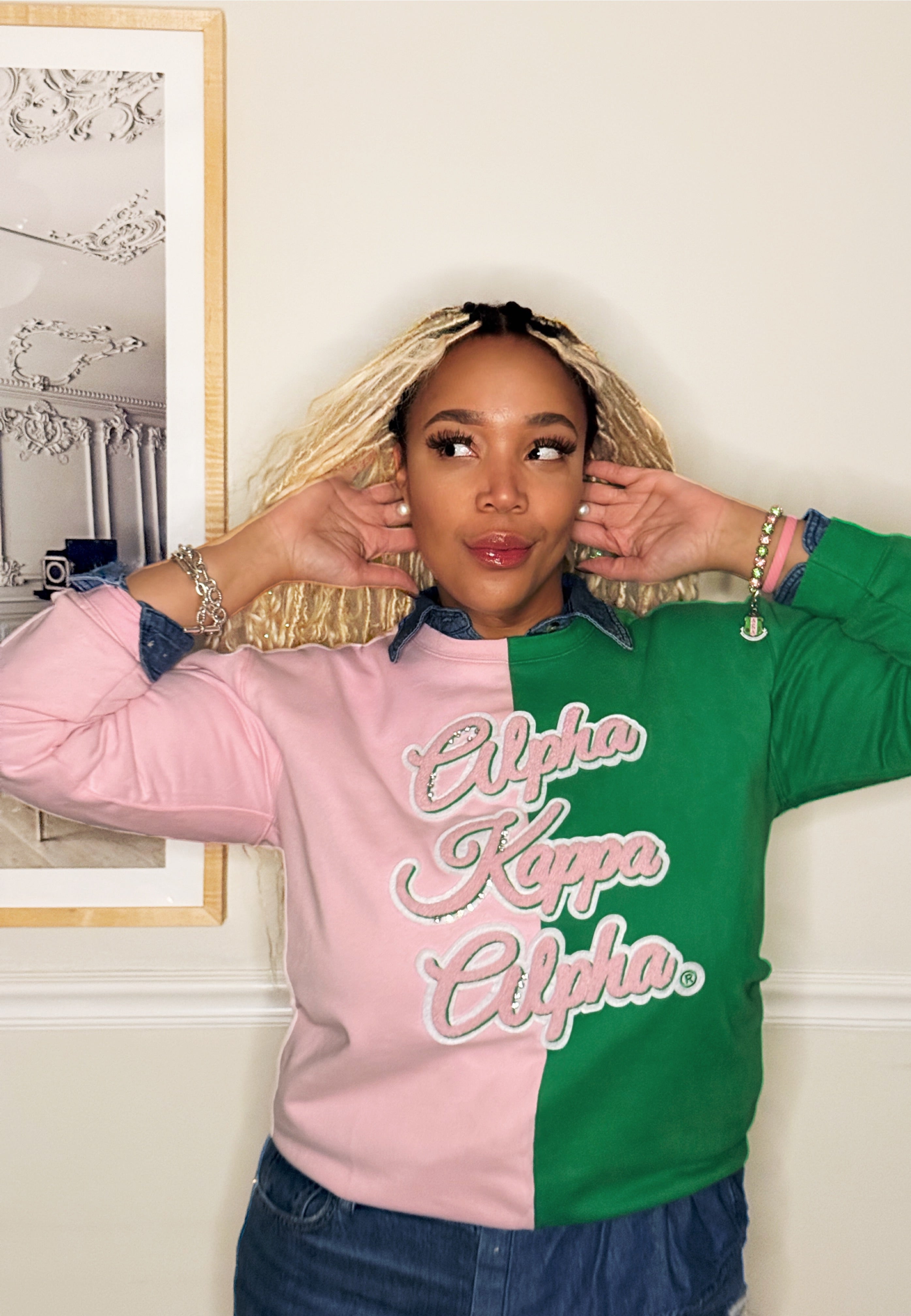 AKA® Color Block Sweatshirt Redefined
