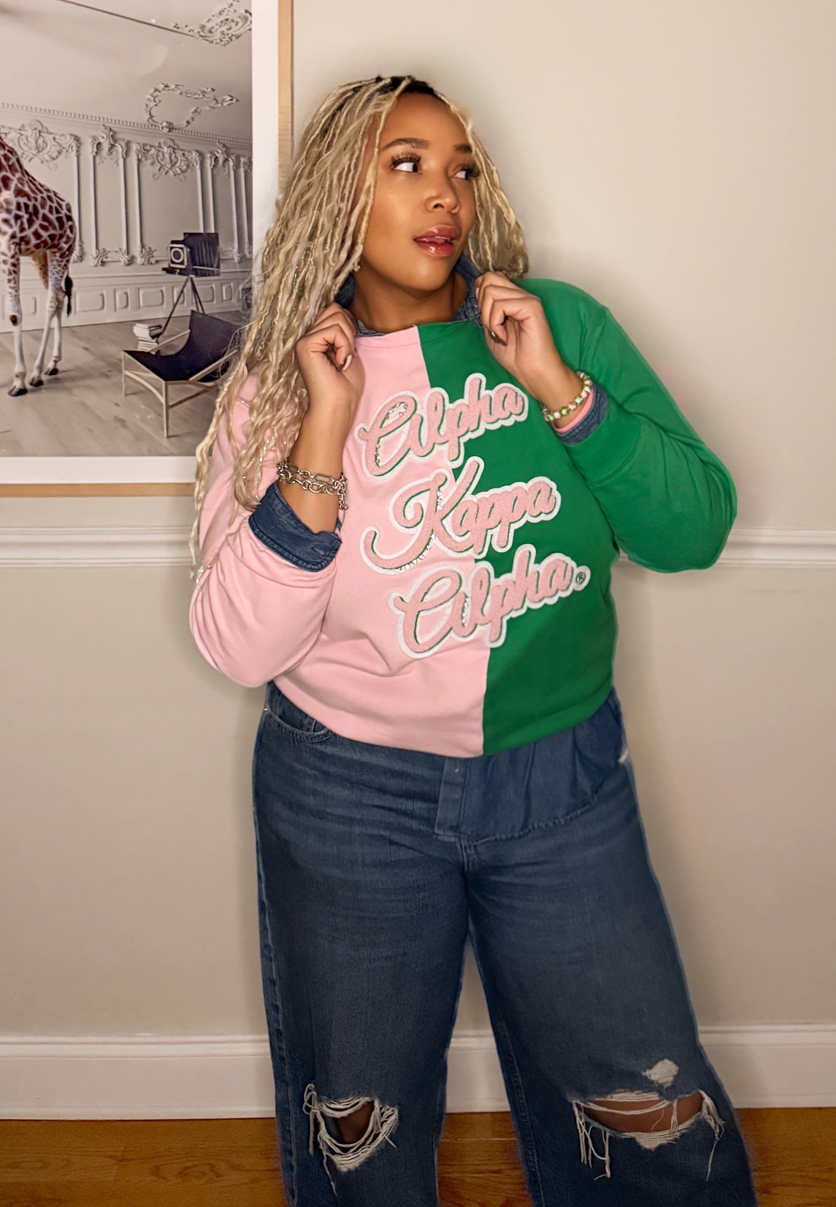 AKA® Color Block Sweatshirt Redefined