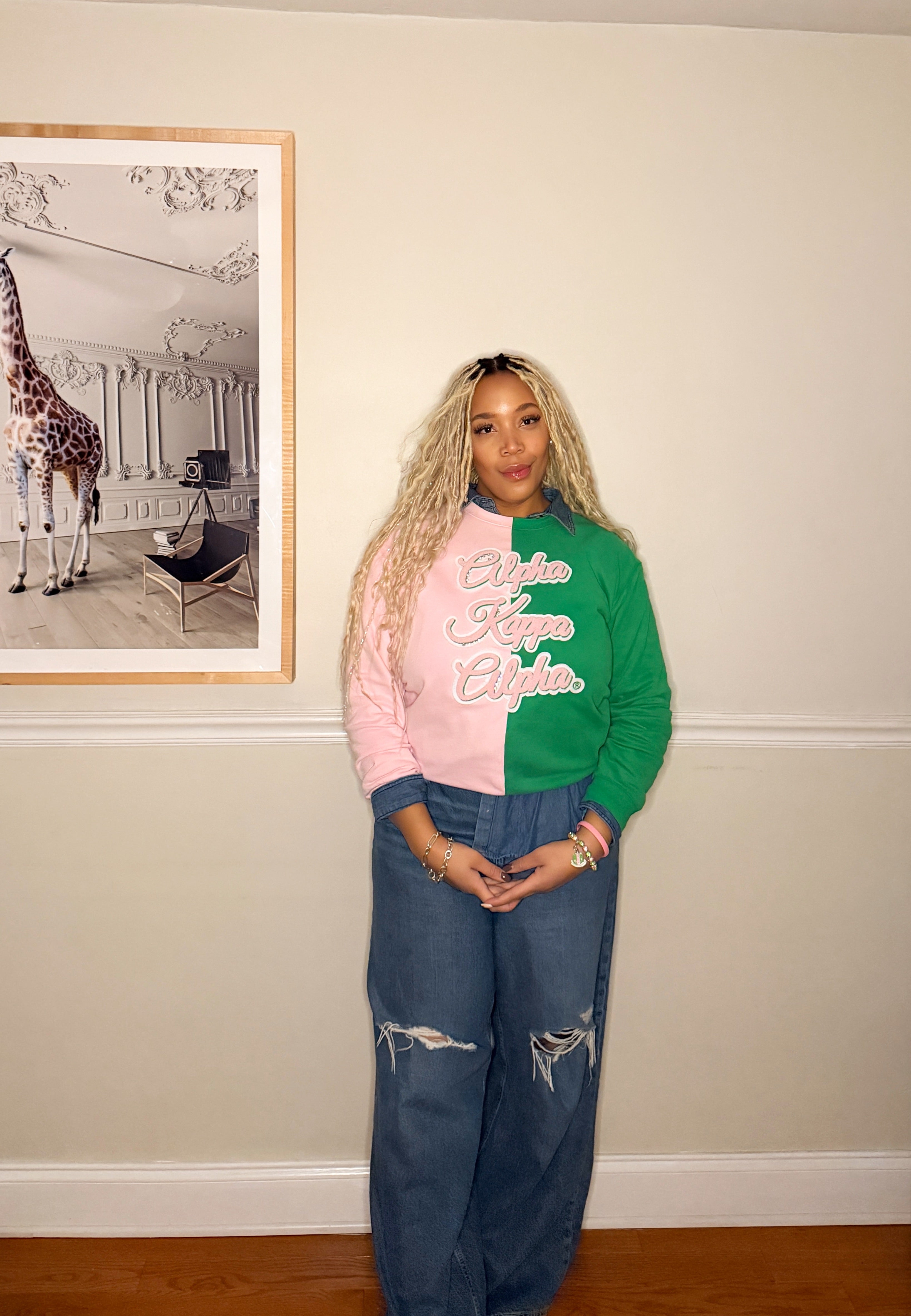 AKA® Color Block Sweatshirt Redefined