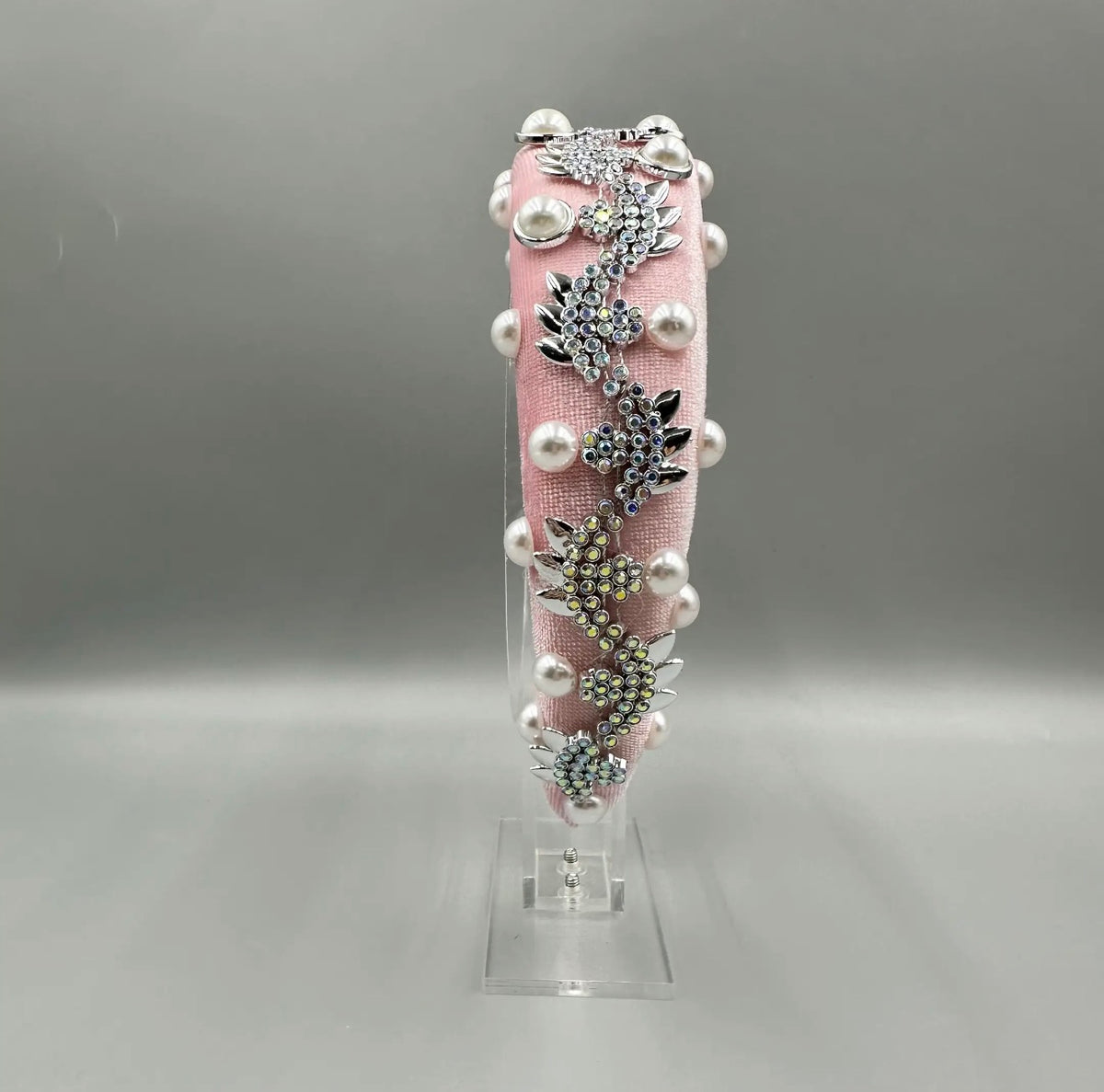 Pearls Jewels Pink Headband