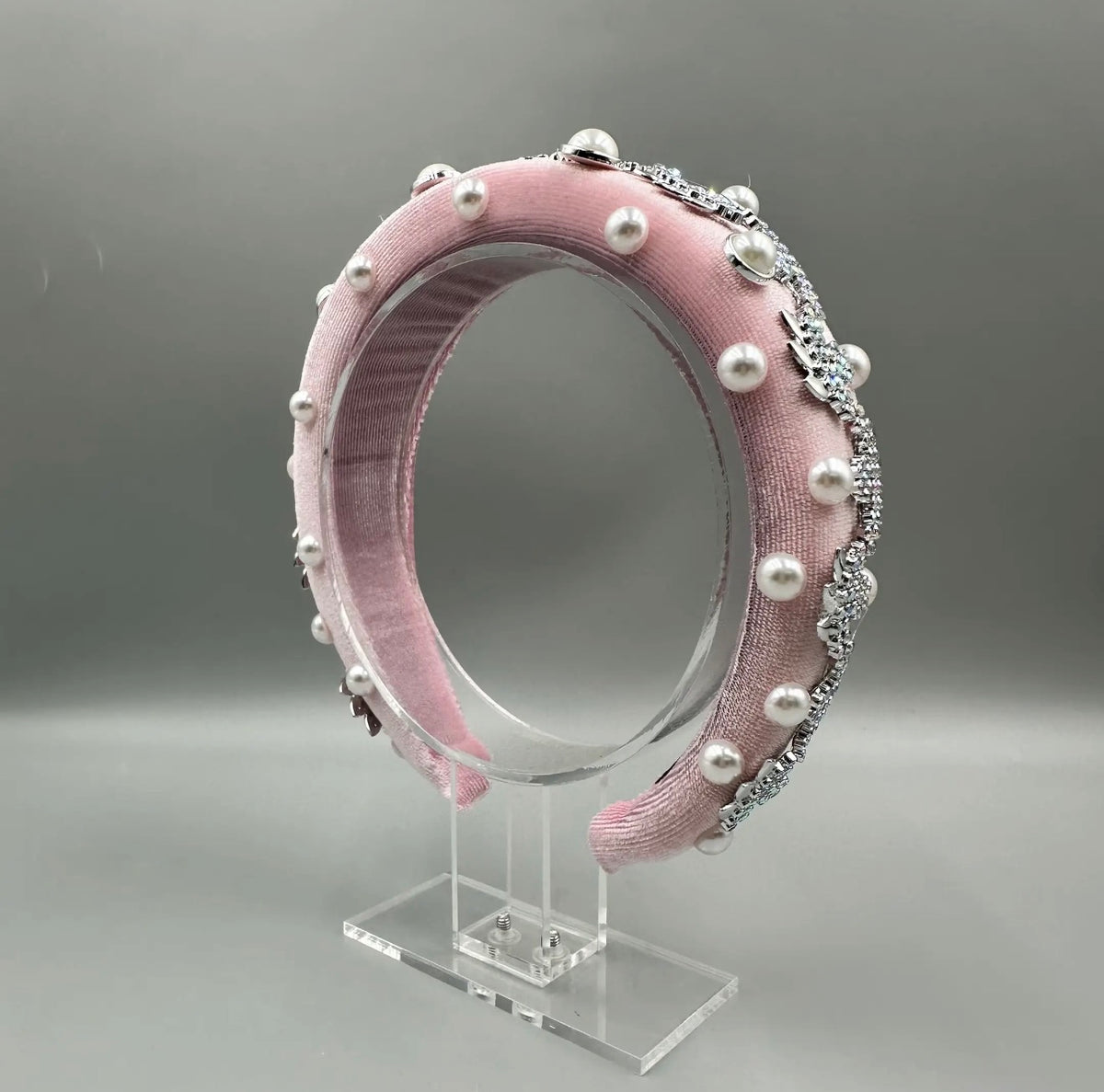 Pearls Jewels Pink Headband